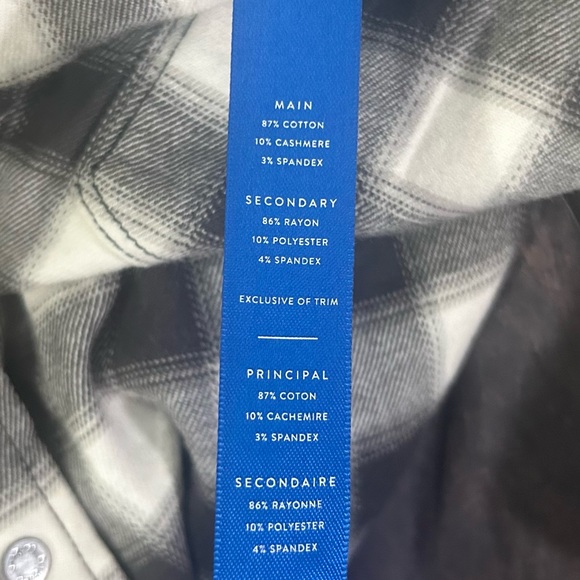 Kit and Ace Tremont Cashmere Blend Shirt Jacket Men’s Small Snap Button Plaid - Picture 7 of 8